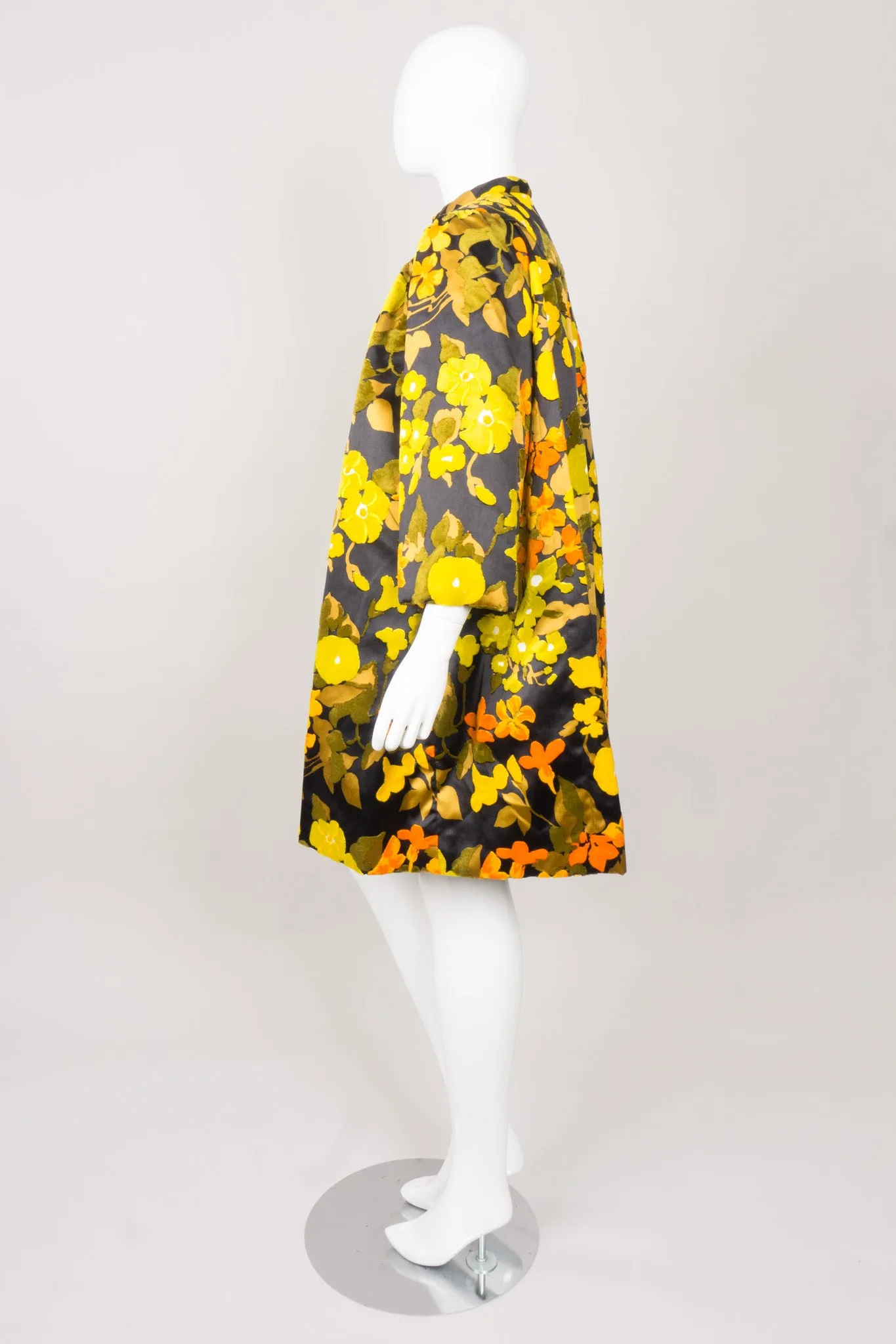 Floral Velvet Pile Coat