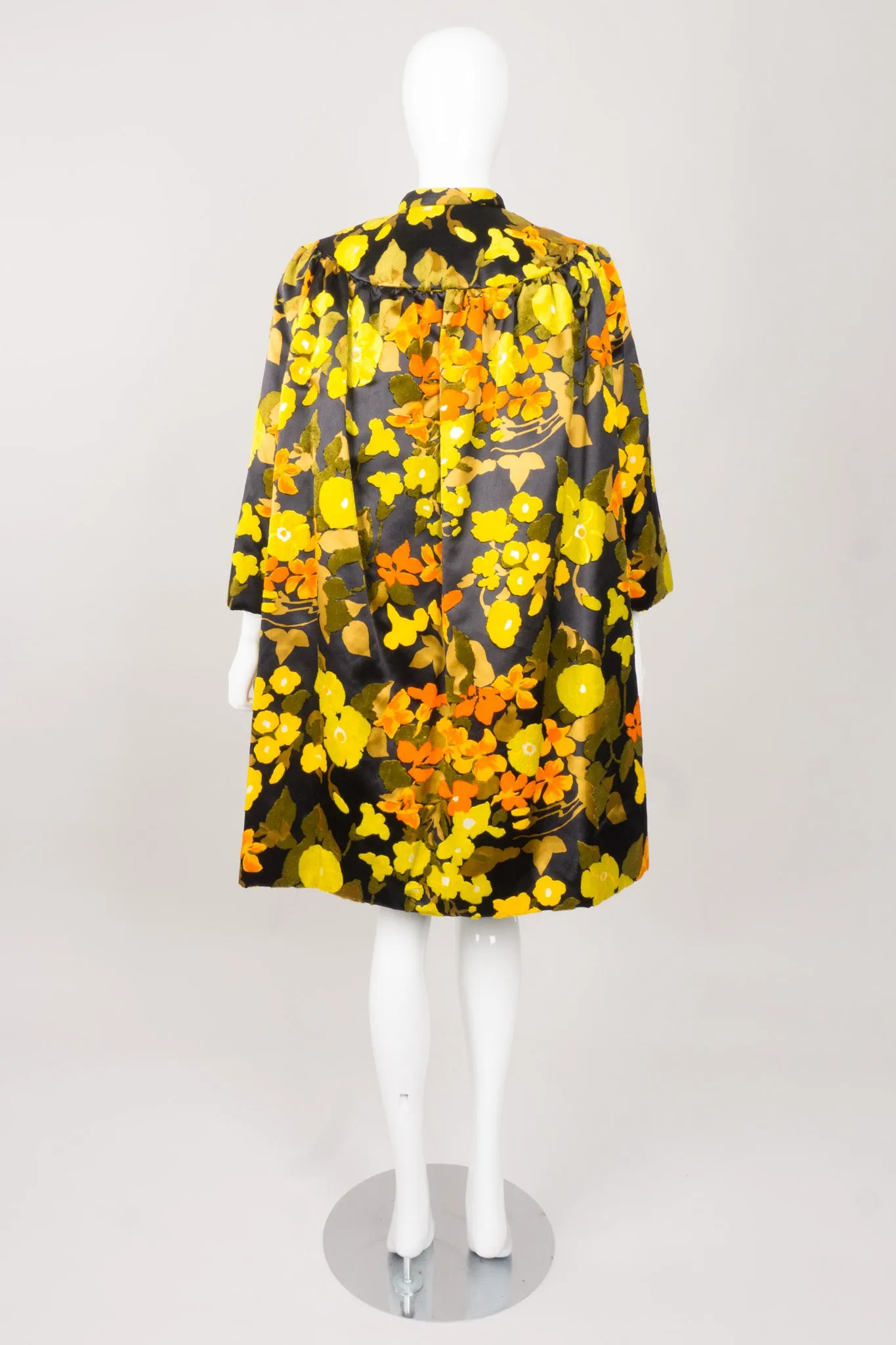 Floral Velvet Pile Coat