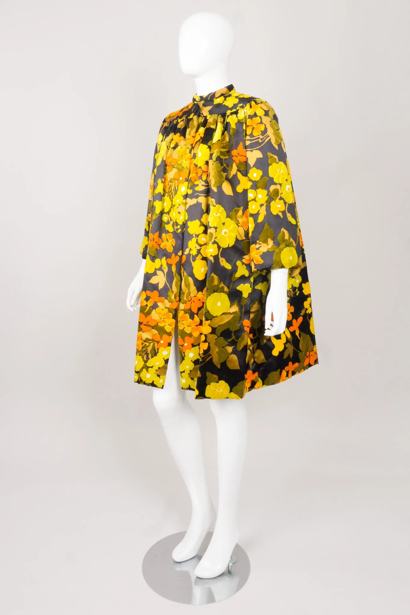 Floral Velvet Pile Coat