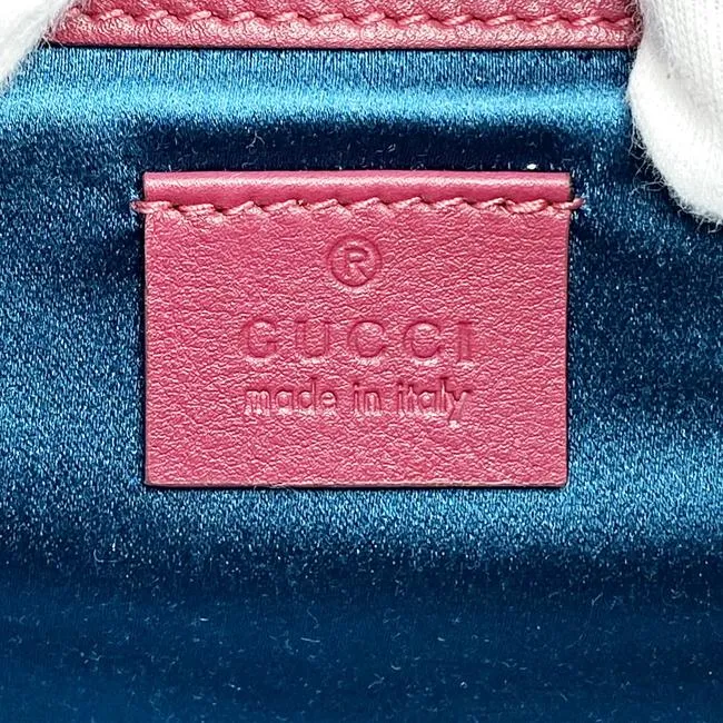 Gucci Mini Broadway Velvet Crystal Crossbody Bag in Pink