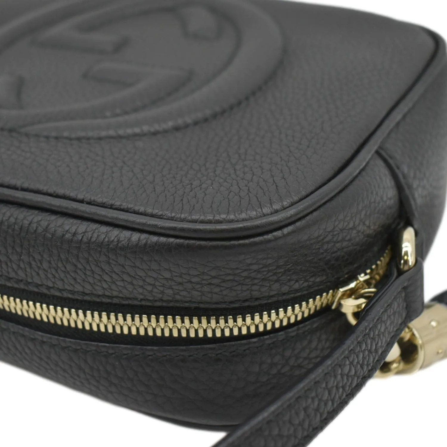 GUCCI  Soho Disco Leather Crossbody Bag Black 308364
