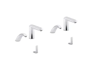 KOHLER K-181032-BK1 Kumin Curve Touchless lavatory faucets and soap dispensers with Kinesis sensor technology, AC-powered, 0.5 gpm