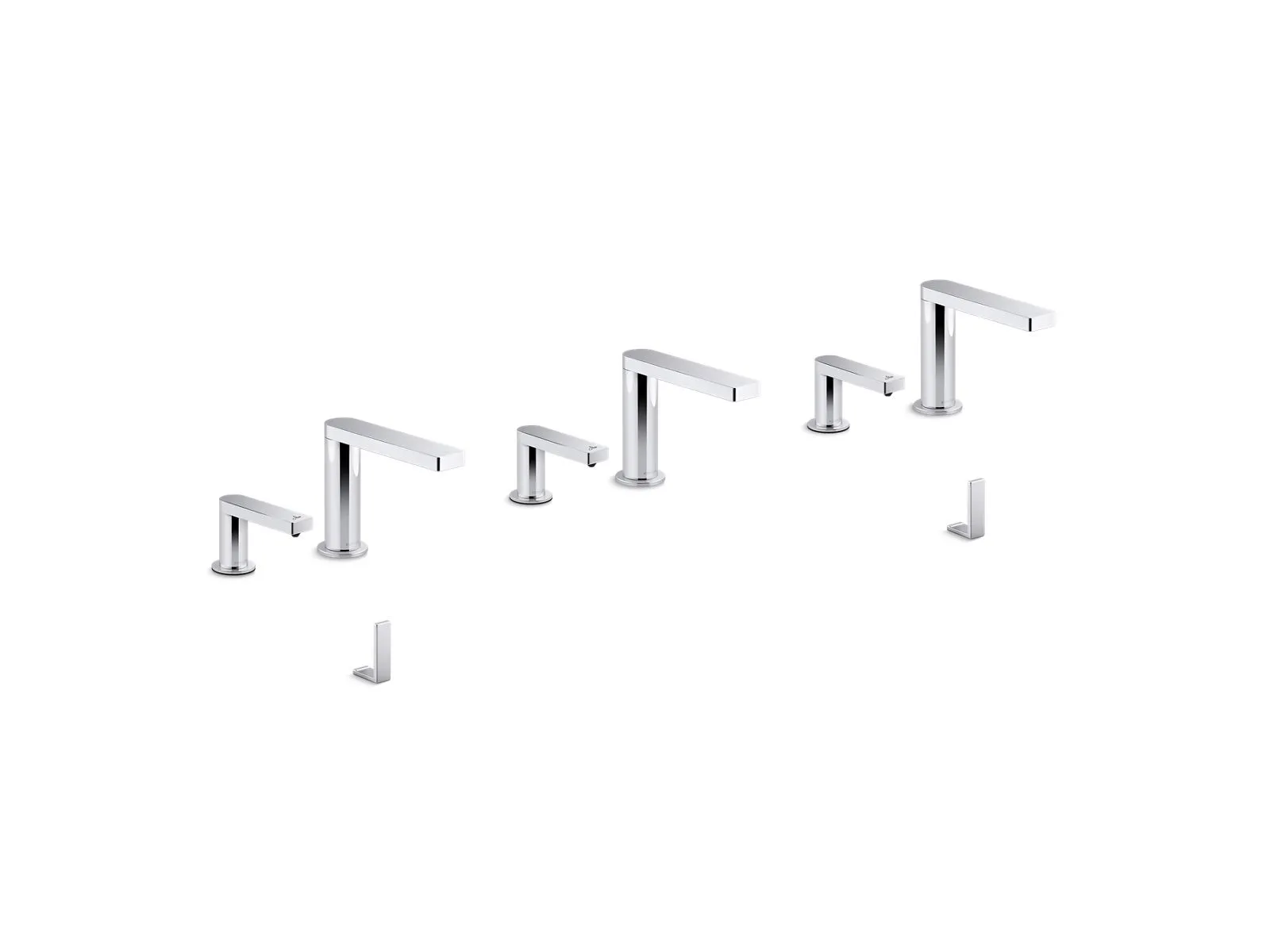 KOHLER K-181033-BC1 Composed Touchless lavatory faucets and soap dispensers with Kinesis sensor technology, AC-powered, 0.5 gpm