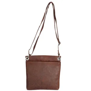 Leather Handbag with Floral Tooling (EHSA01)