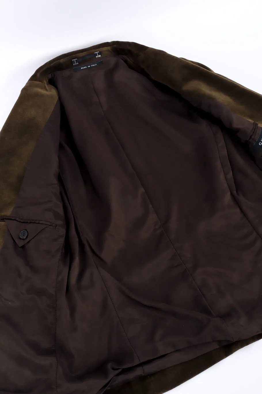 Leather Tie Velvet Blazer