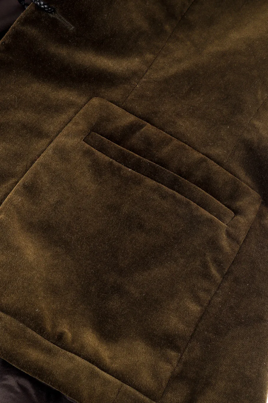 Leather Tie Velvet Blazer