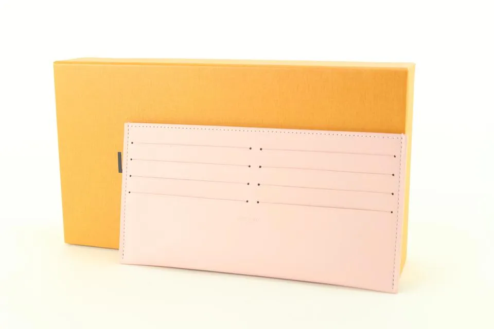 Louis Vuitton Light Pink Leather Long Card Holder Felicie Insert 13lk810s