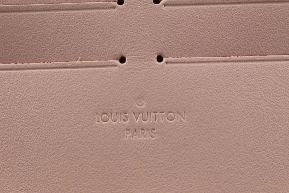 Louis Vuitton Light Pink Leather Long Card Holder Felicie Insert 13lk810s