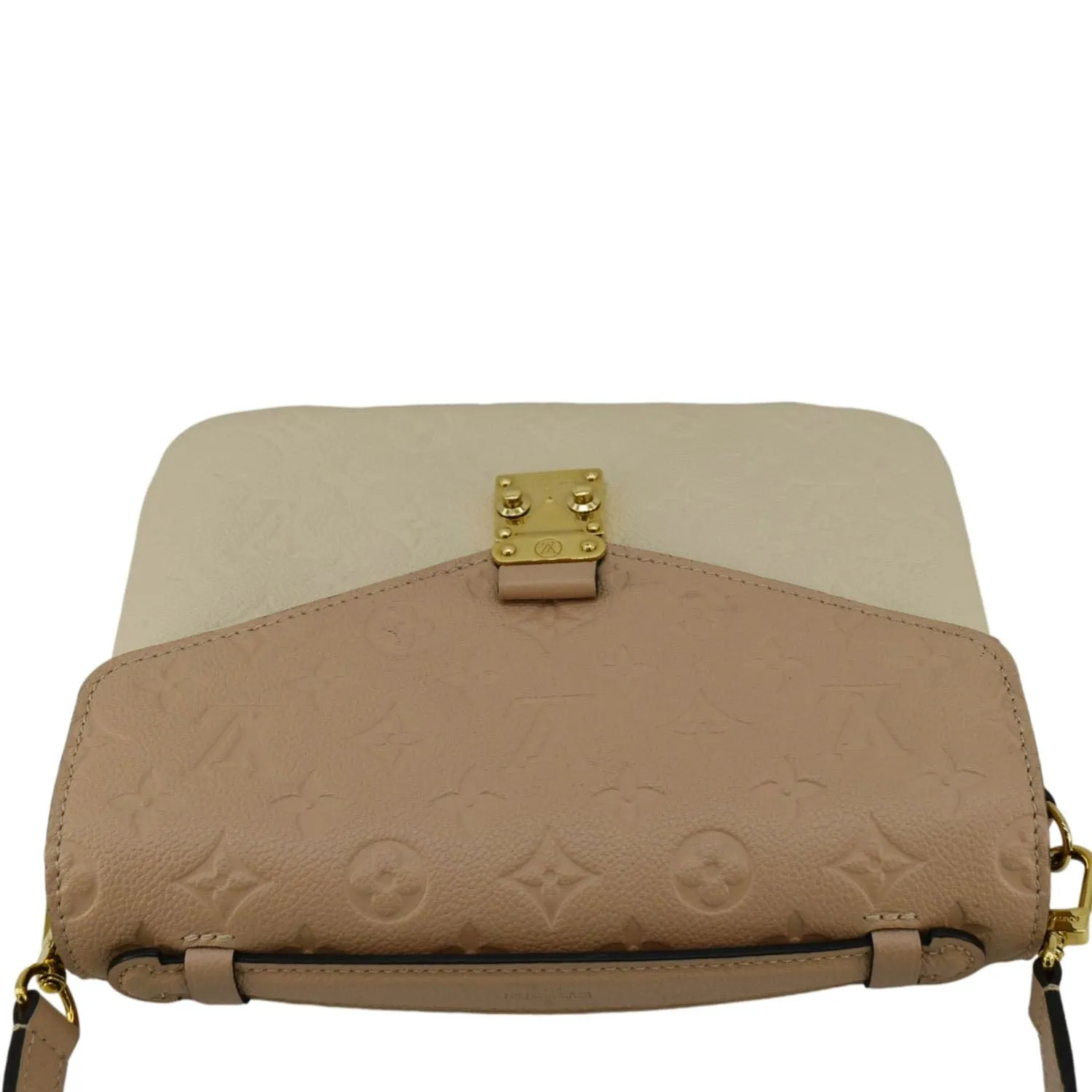 LOUIS VUITTON Metis Pochette Empreinte Leather Crossbody Bag Light Pink