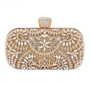 Luxury Party Clutch With Metal Handle