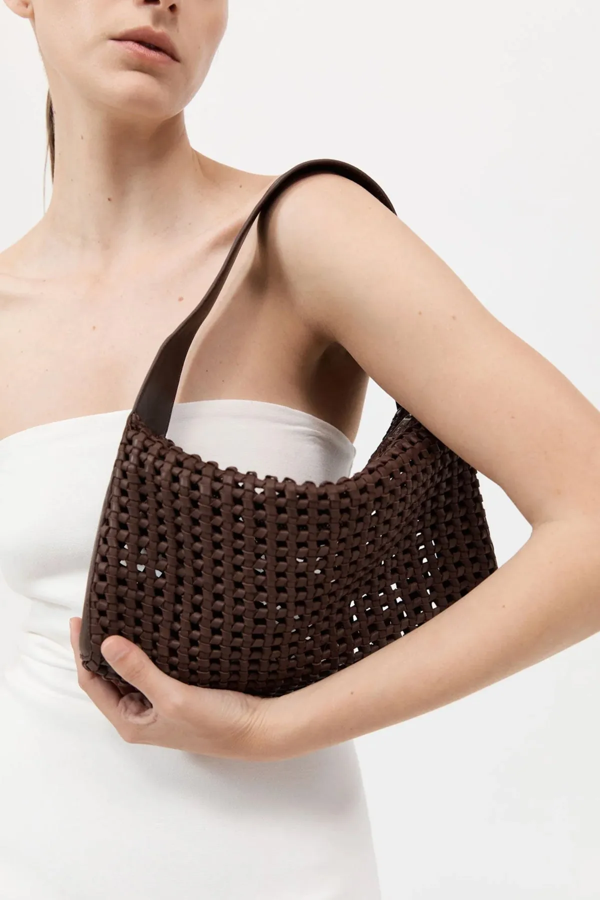 Macrame Mesh Bag in Chocolate