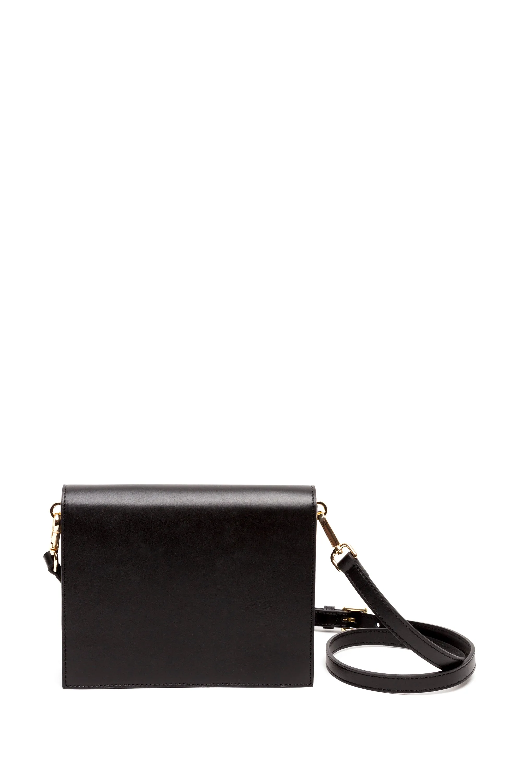 Margaux Black Leather & Suede Crossbody Bag