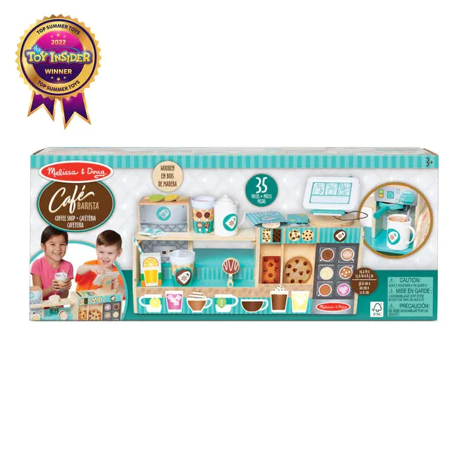Melissa & Doug Wooden Cafe Barista Coffee Shop