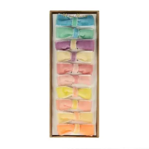 Meri Meri Pastel Velvet Mini Bow Clips (Set of 10)