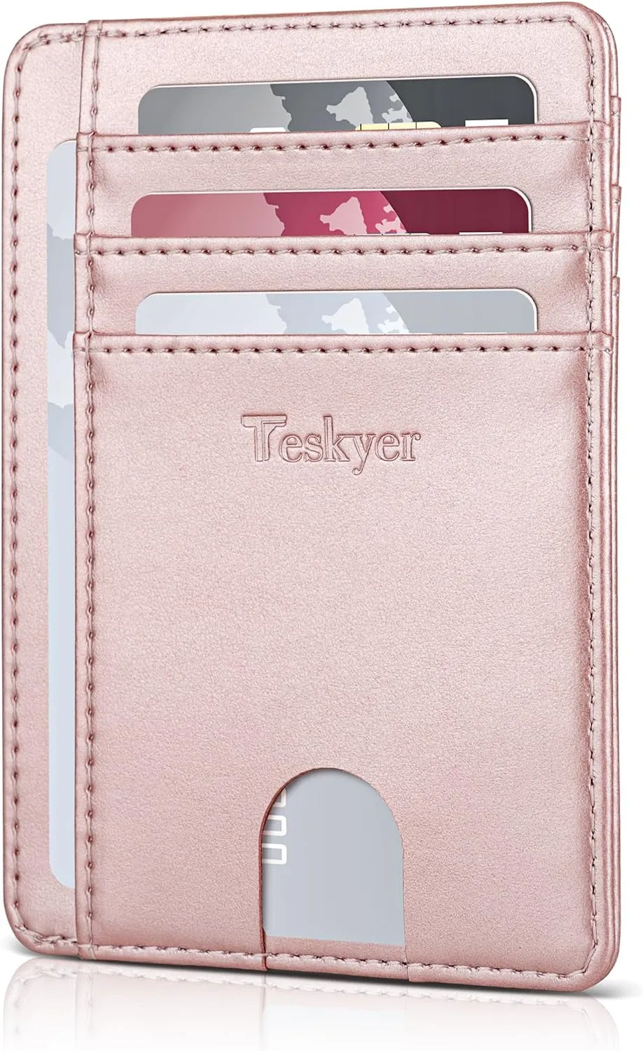 Minimalist Front Pocket RFID Blocking Leather Credit Card Wallet