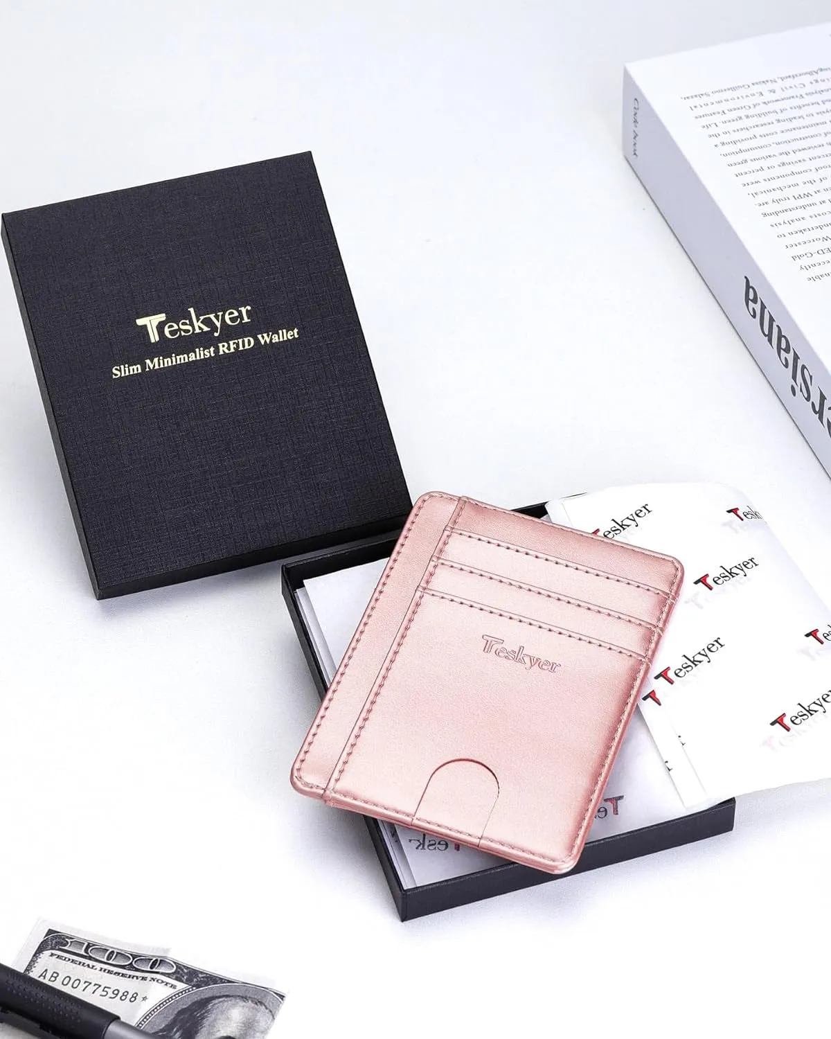 Minimalist Front Pocket RFID Blocking Leather Credit Card Wallet