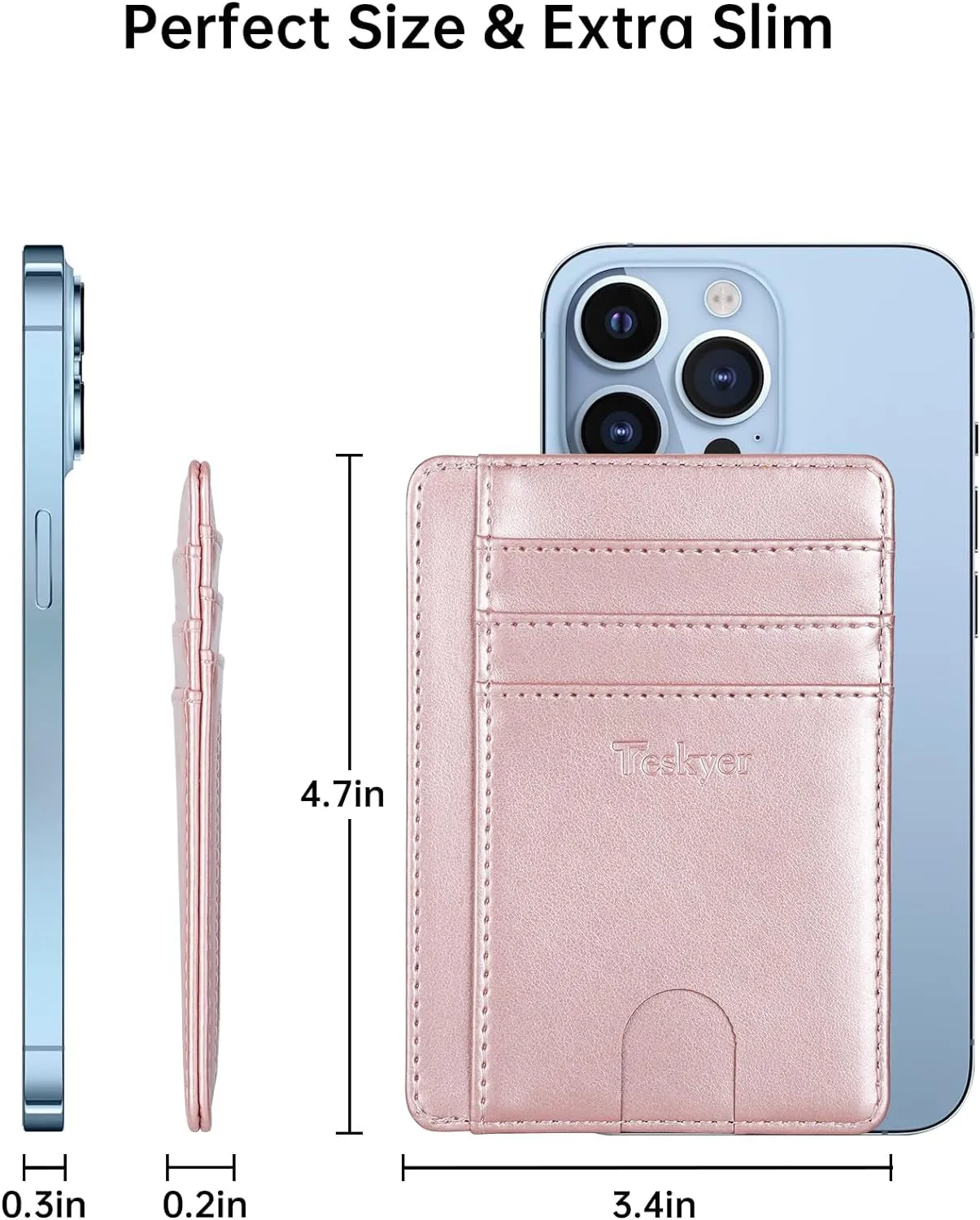 Minimalist Front Pocket RFID Blocking Leather Credit Card Wallet