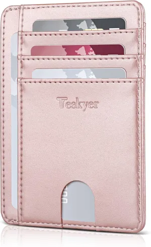 Minimalist Front Pocket RFID Blocking Leather Credit Card Wallet