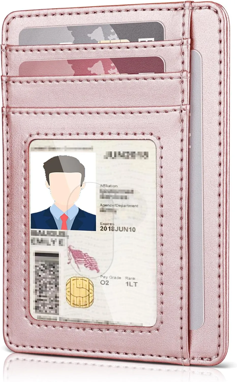 Minimalist Front Pocket RFID Blocking Leather Credit Card Wallet