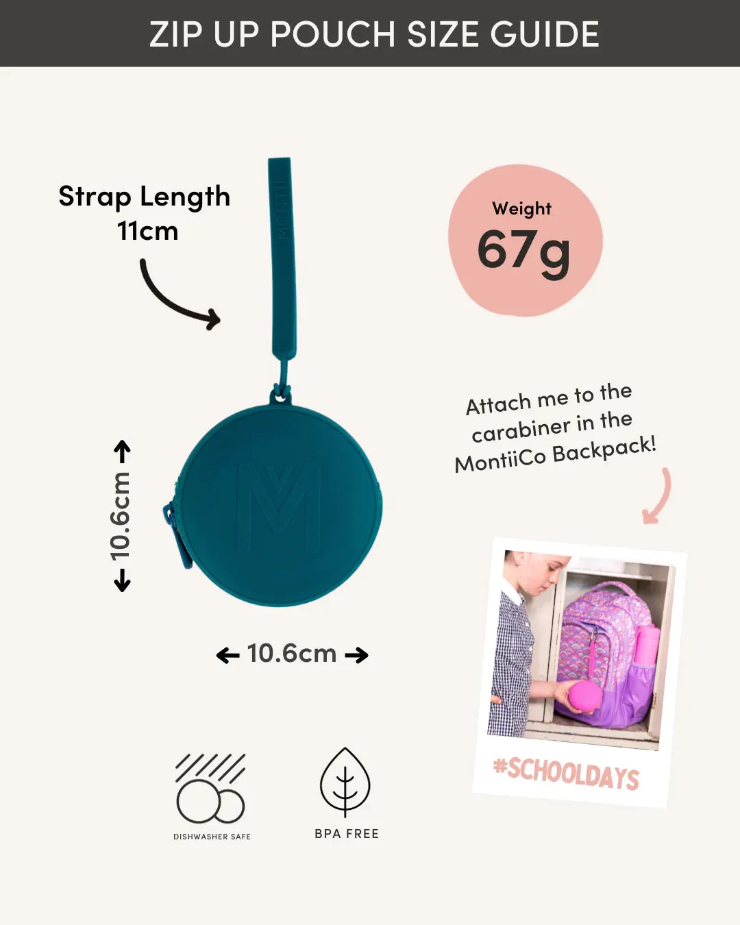 Montiico Zip Up Pouch