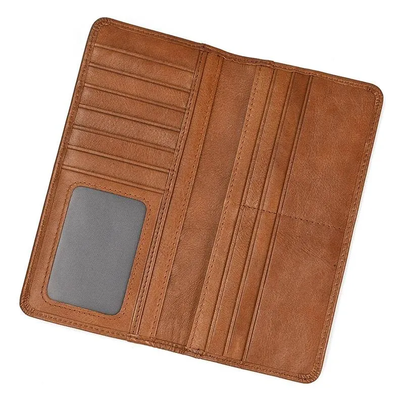 Multi-Slot Clutch Purse for Women Leather Evening Card Wallet