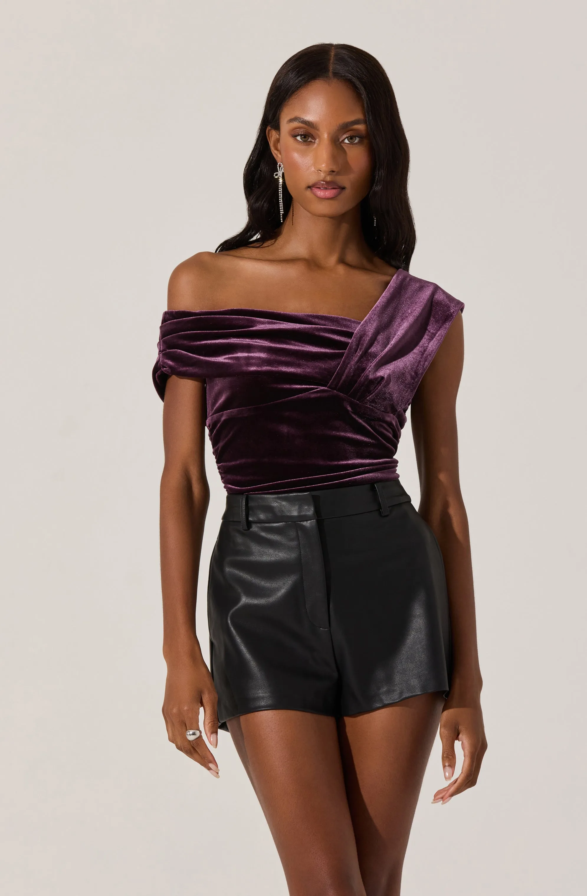 Nera Velvet Off Shoulder Bodysuit