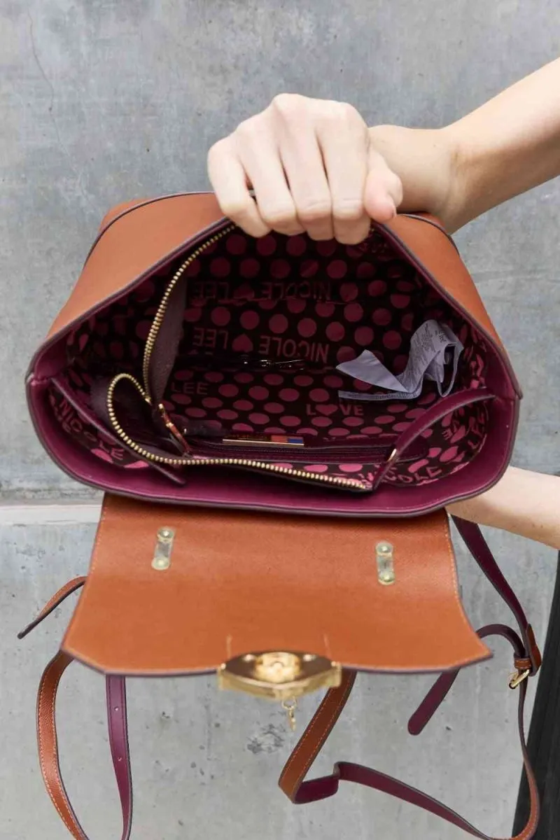 Nicole Lee Python Trio: Backpack, Crossbody & Pouch Set