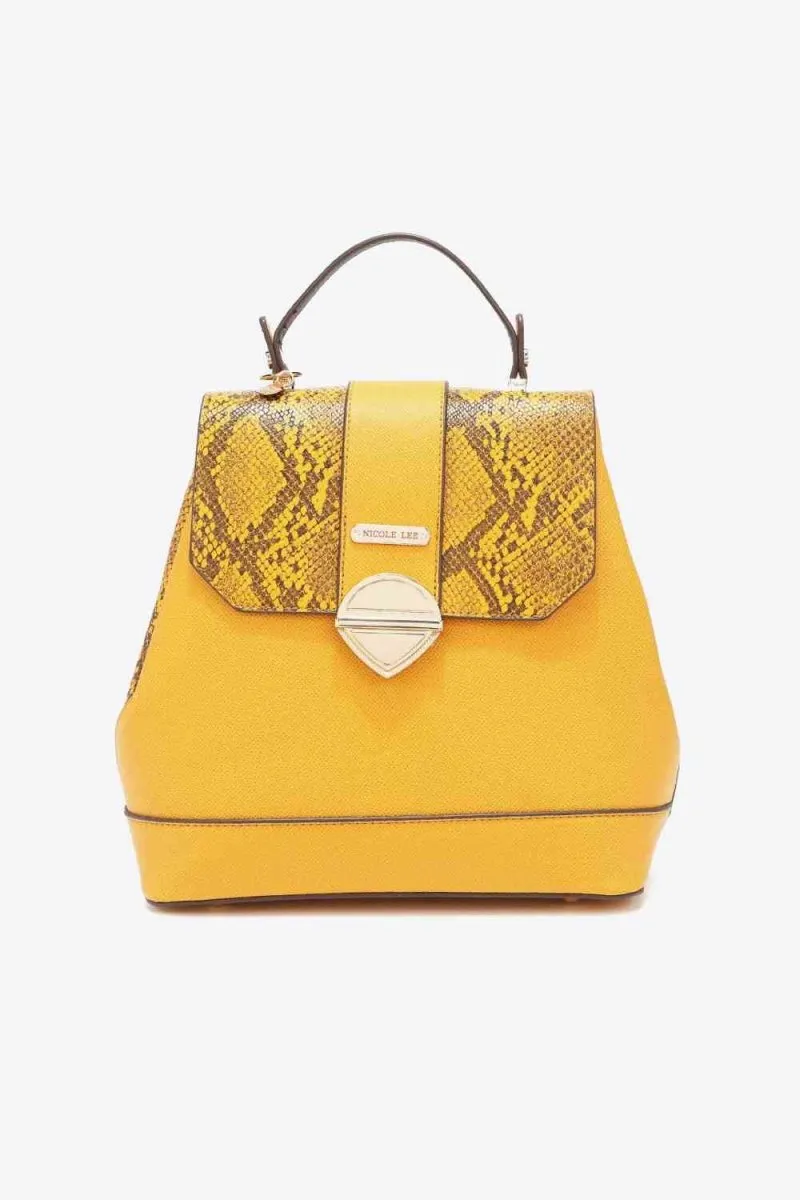 Nicole Lee Python Trio: Backpack, Crossbody & Pouch Set