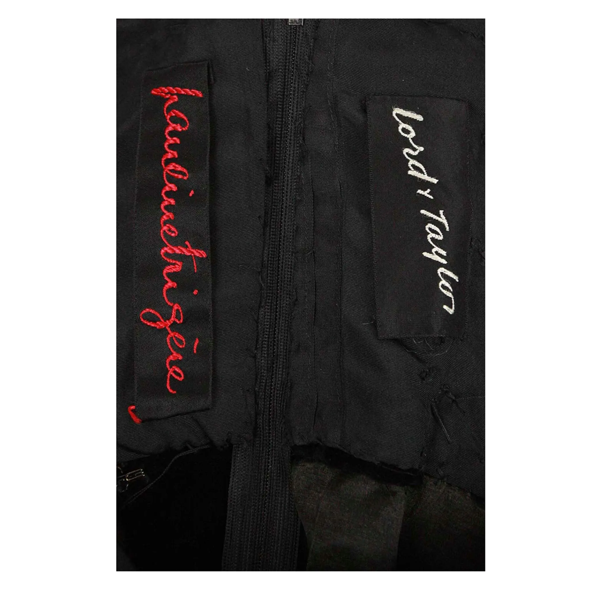 PAULINE TRIGERE Black Silk Velvet Cocktail Dress