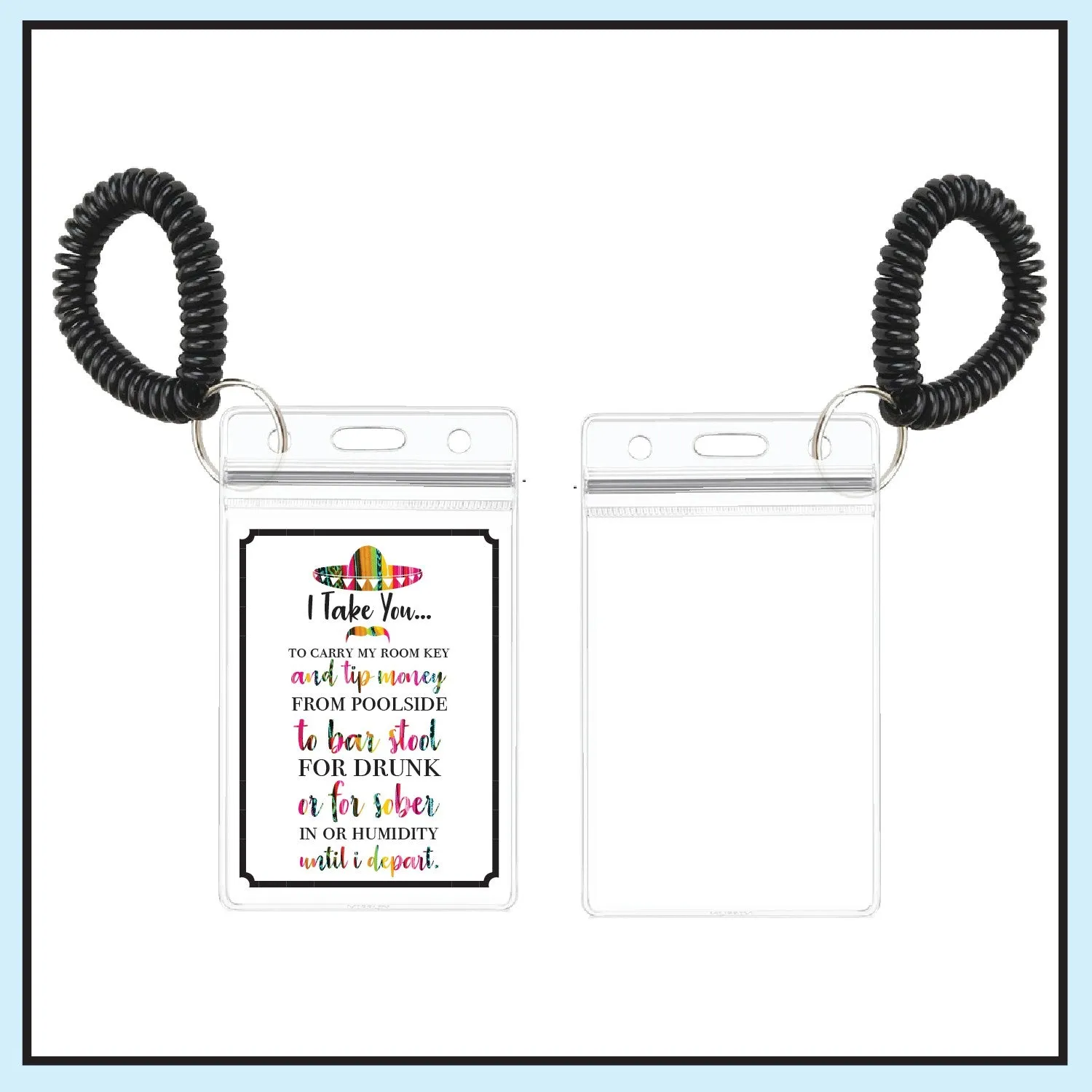 Personalized Destination Wedding Room Key Holder and Itinerary - Fiesta