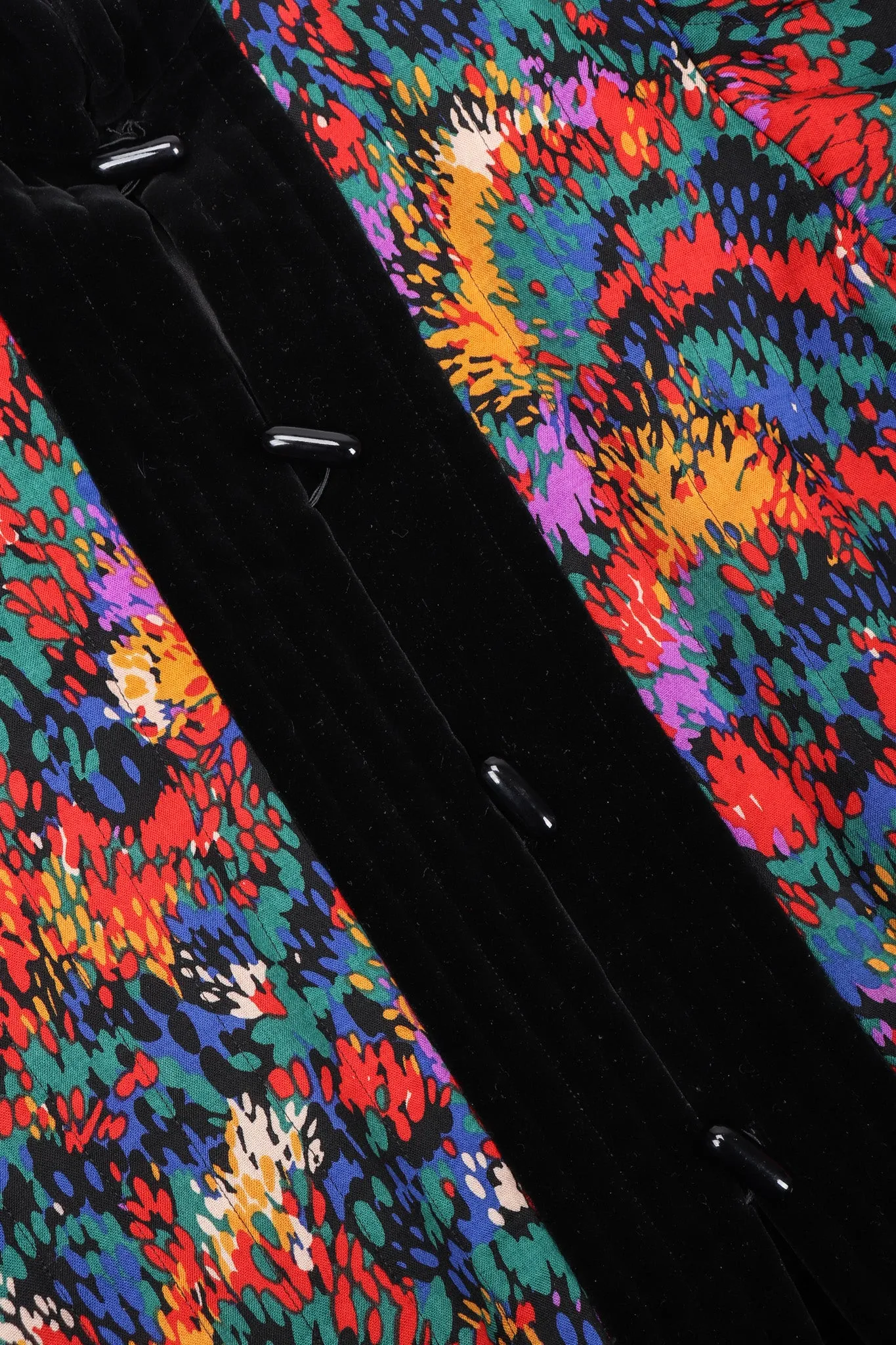Quilted Splatter Print Folk Jacket