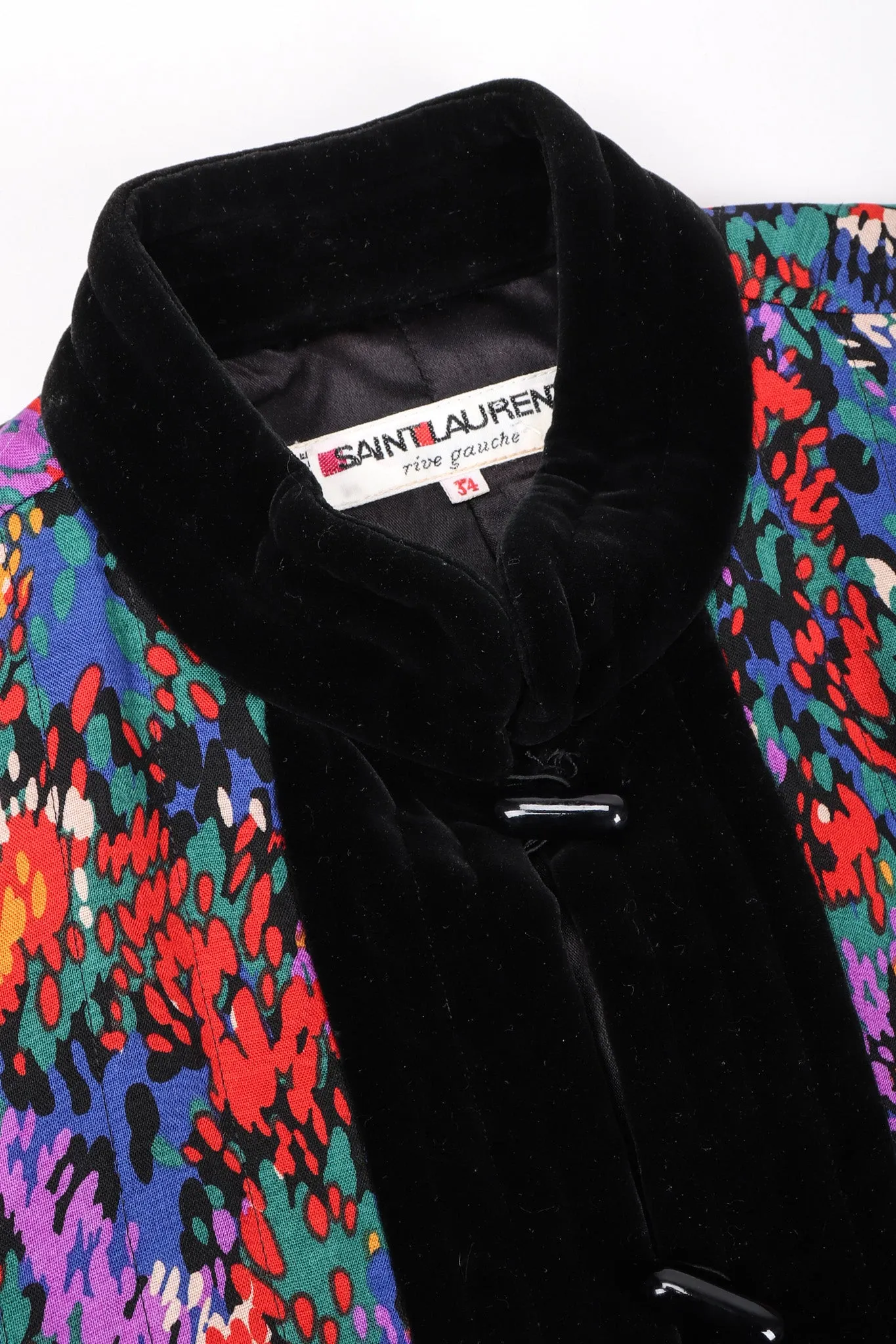 Quilted Splatter Print Folk Jacket