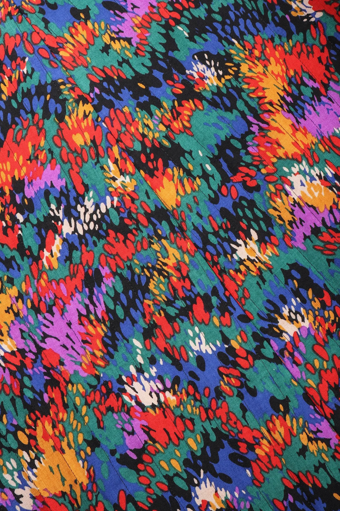 Quilted Splatter Print Folk Jacket