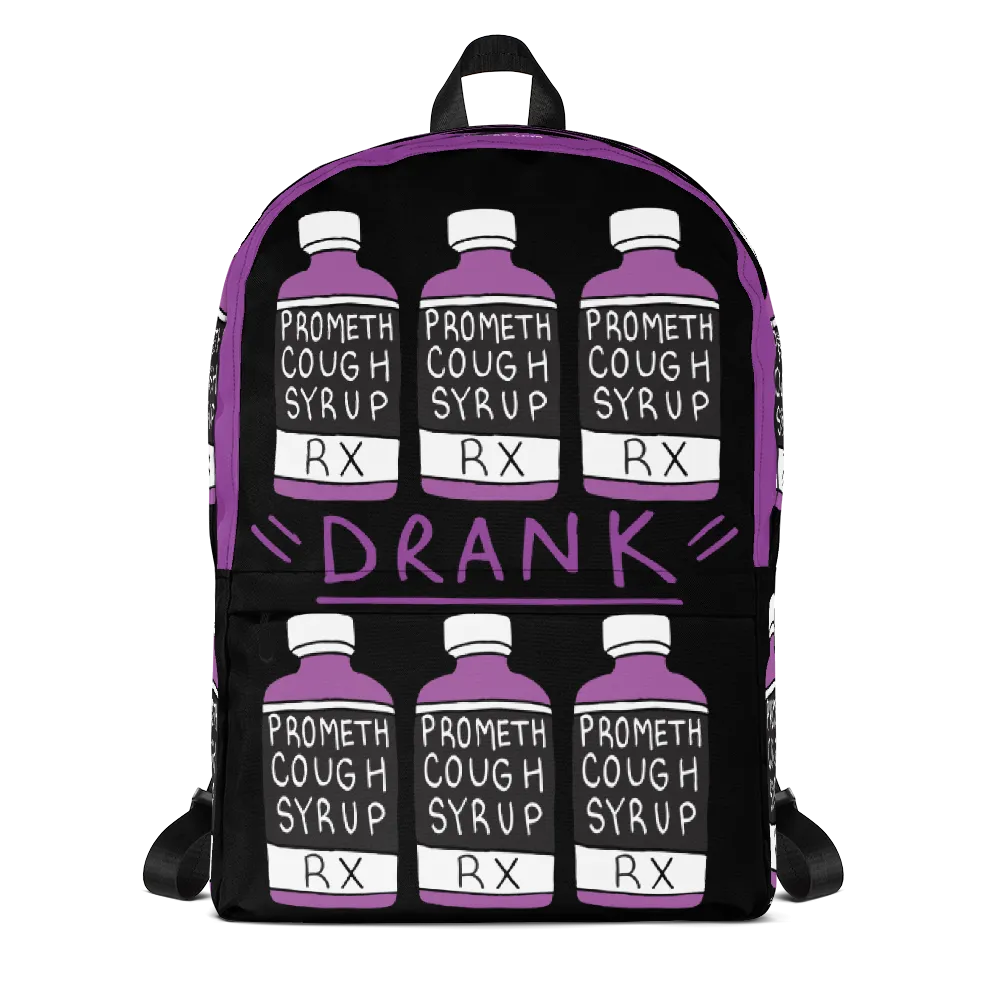 "Purple Drank" Cough Syrup Bottle - Laptop Backpack