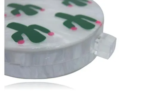 Round Tropical Acrylic Box Clutch