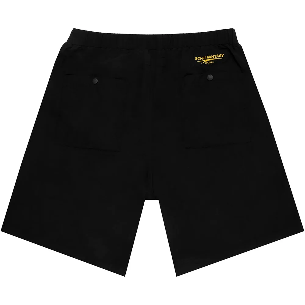 Sci-Fi Fantasy Woven Trim Shorts Black