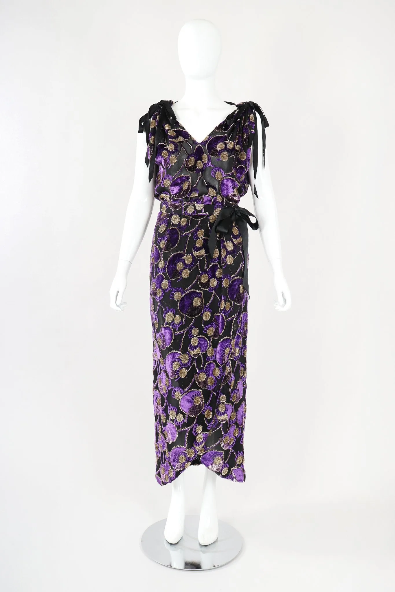 Sheer Velvet Burnout Top & Skirt Set II