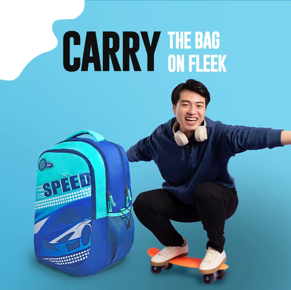 Skybags Squad Plus 06  School Backpack Blue
