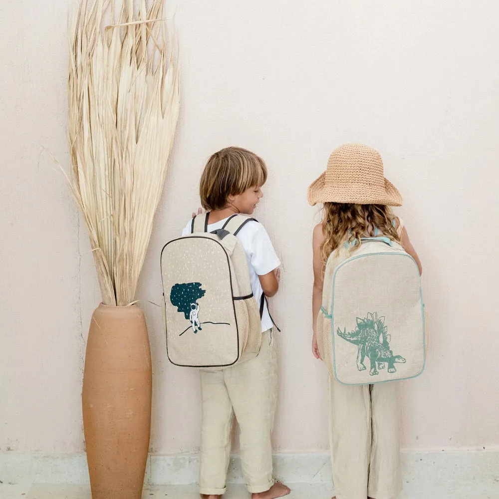 So Young Grade School Backpack (Green Stegosaurus)
