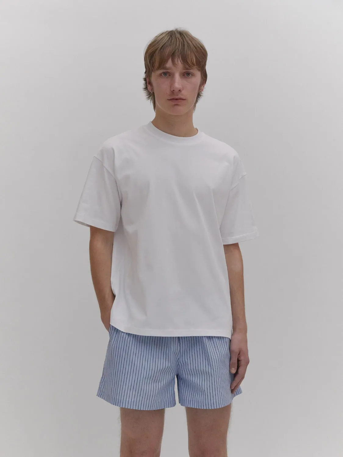 Three-Pocket Boxers Blue Pinstripe