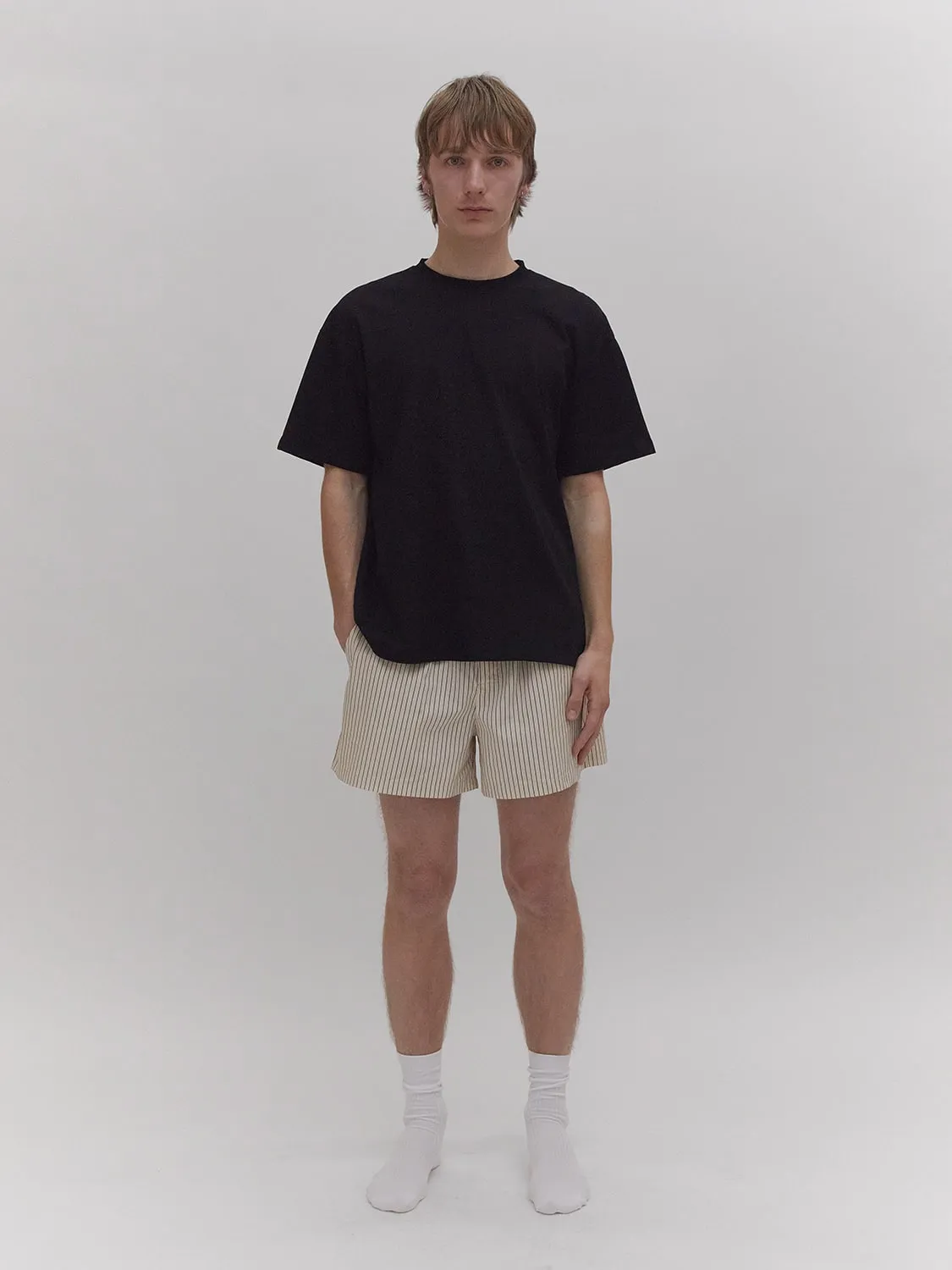 Three-Pocket Boxers Khaki Pinstripe