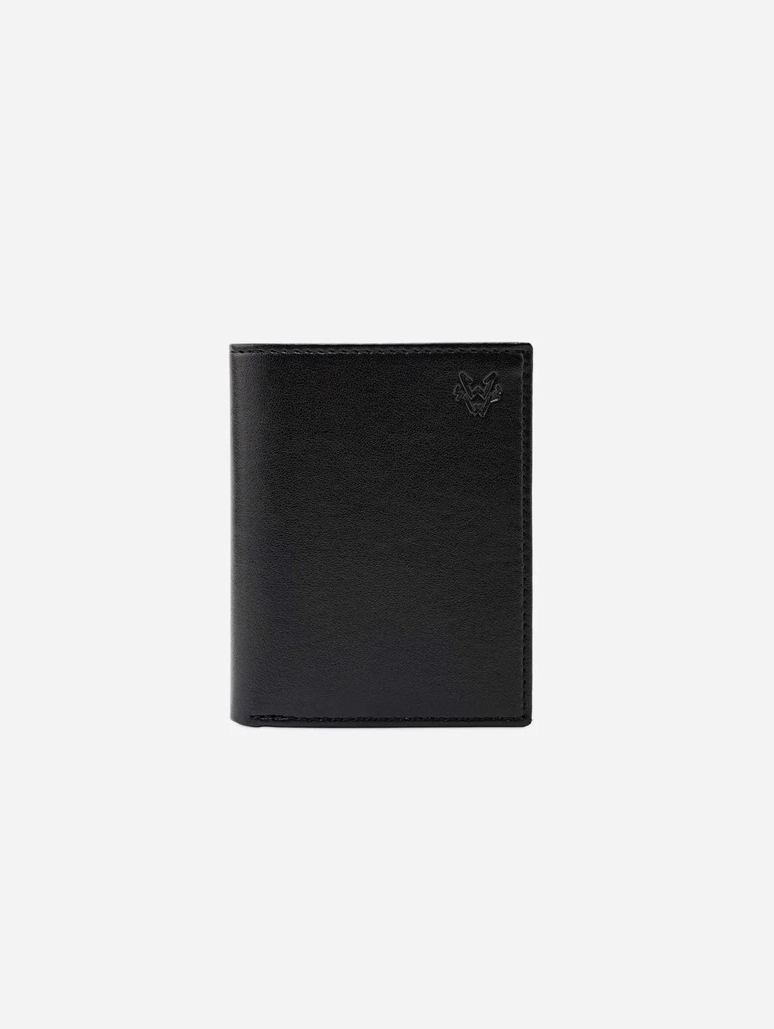 Vegan Leather RFID Protective Card Wallet With Notes Pocket | Black & Red