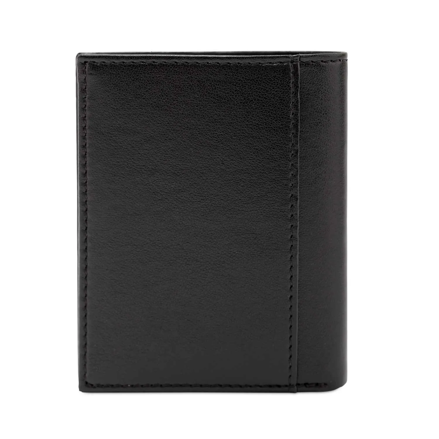 Vegan Leather RFID Protective Card Wallet With Notes Pocket | Black & Red