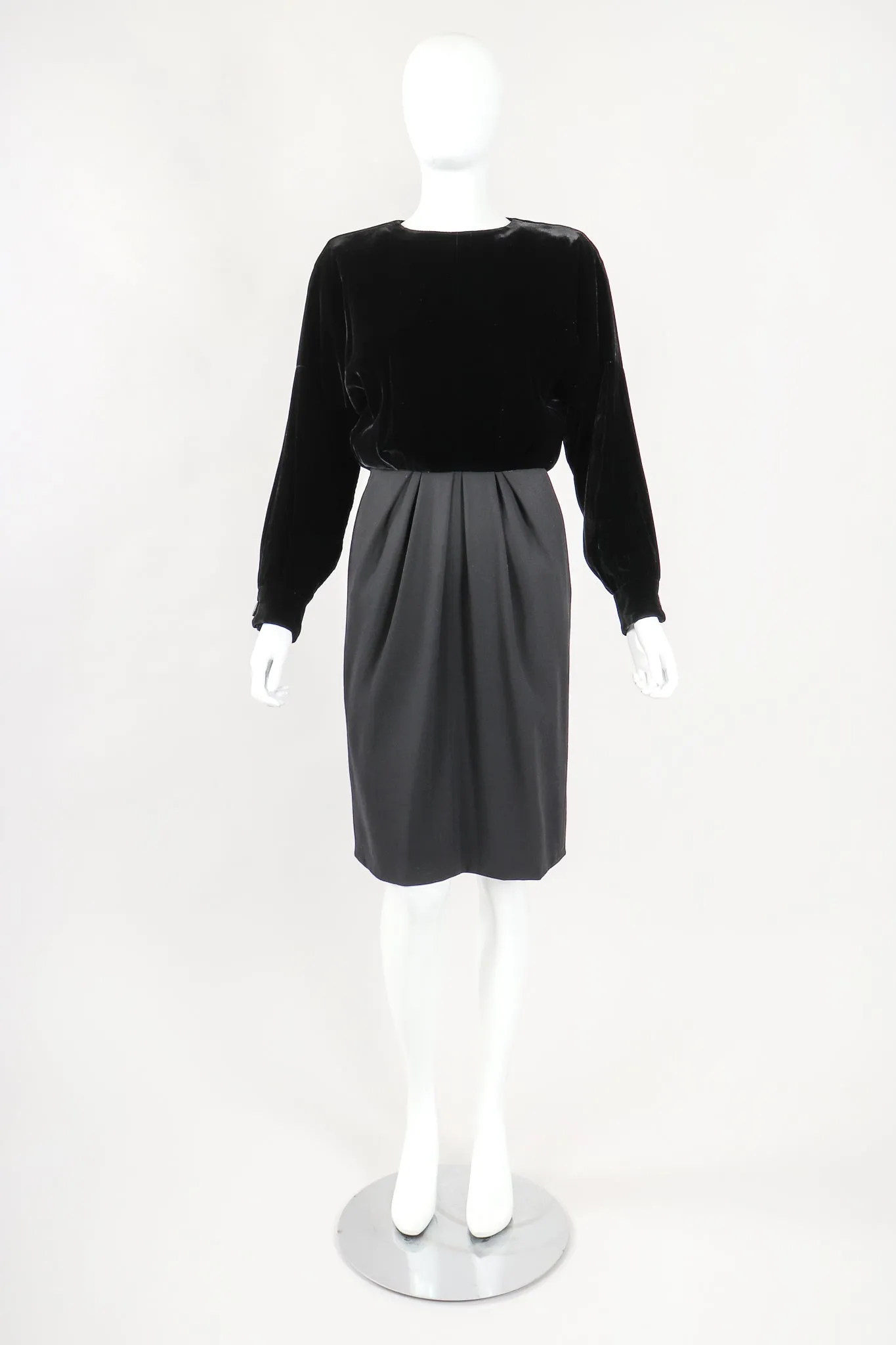 Velvet Blouson Dolman Dress