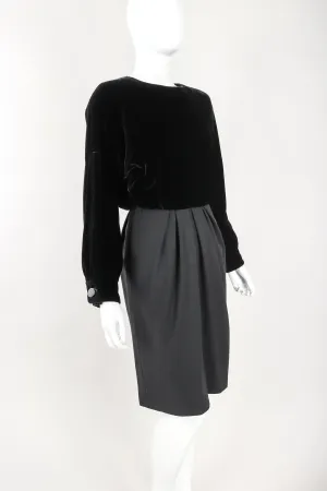 Velvet Blouson Dolman Dress