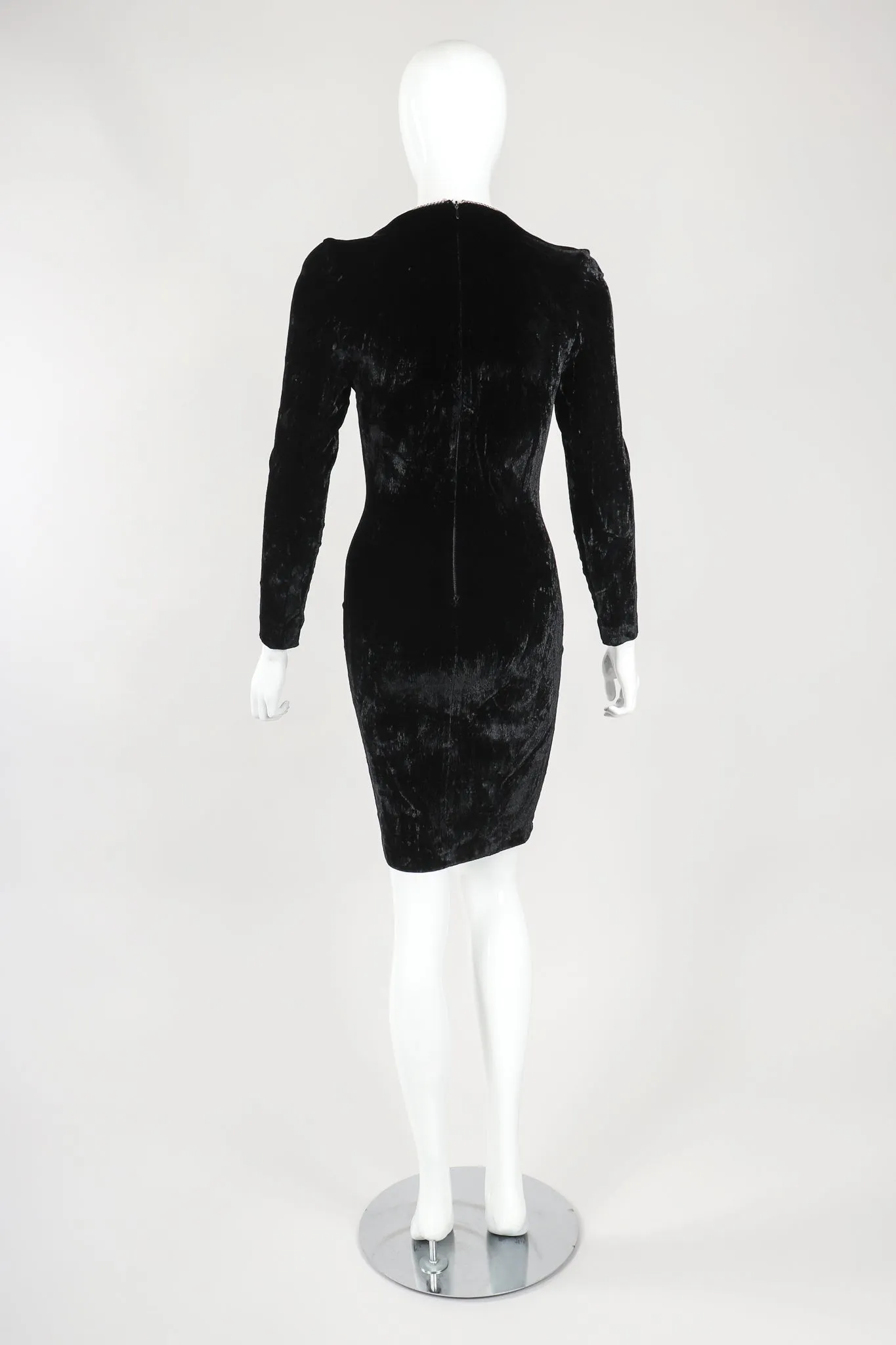 Velvet Jeweled Bust Dress