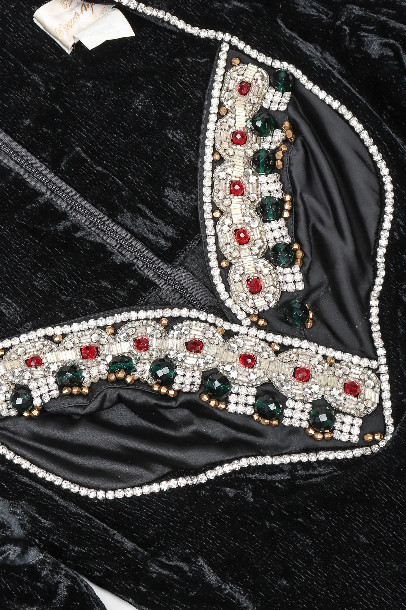 Velvet Jeweled Bust Dress