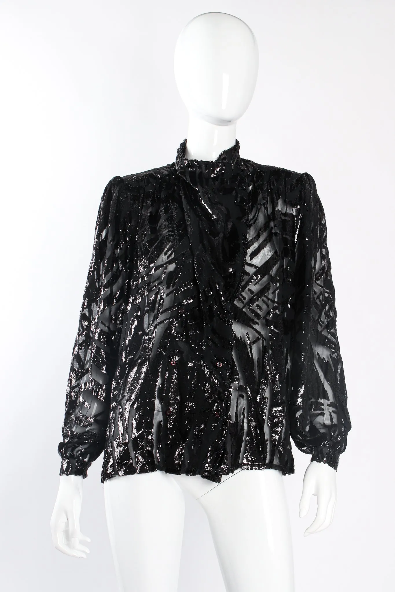 Velvet Tinsel Burnout Blouse