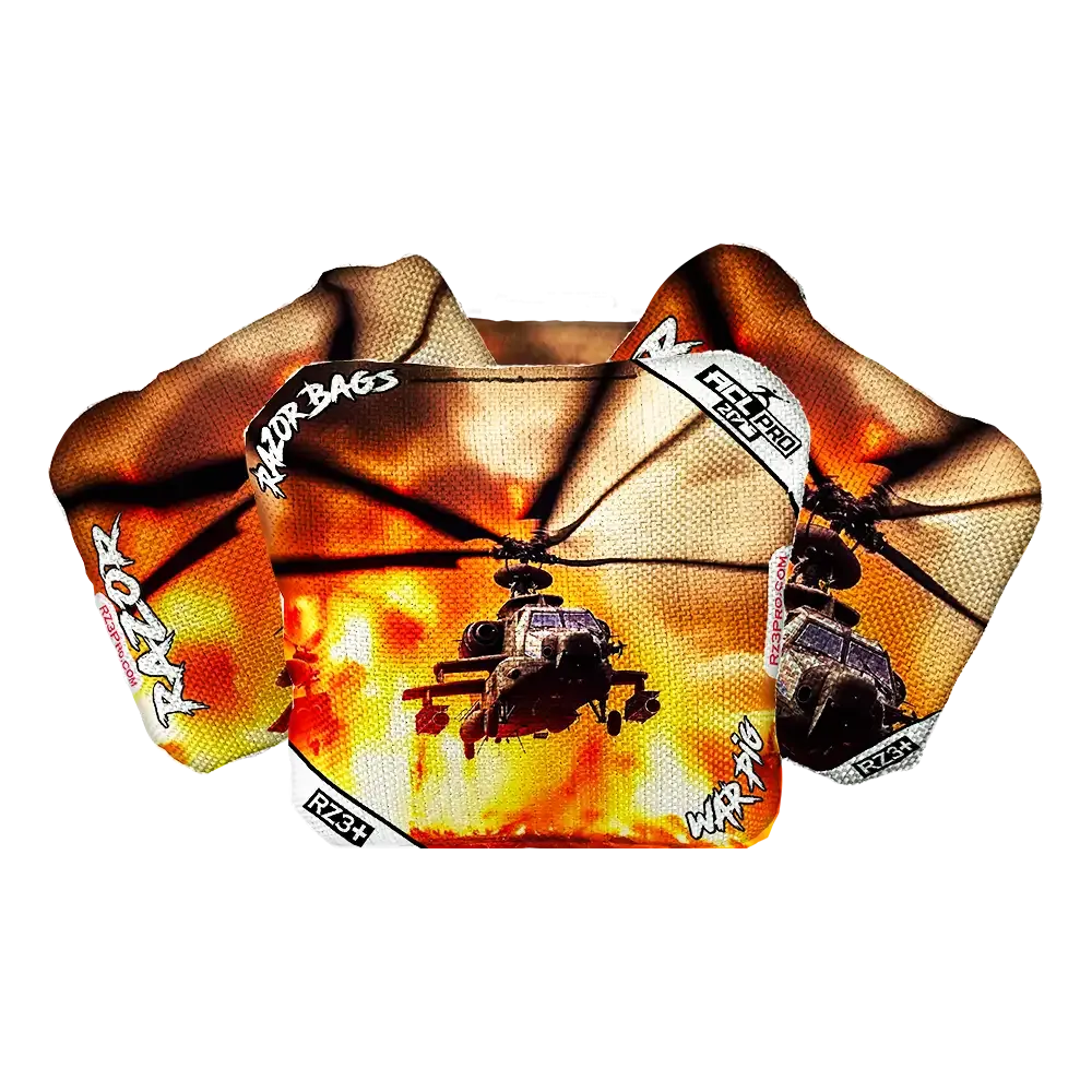 War Pig | Hero Helo | ACL PRO Razor Cornhole Bags