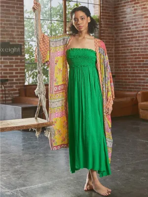 WOMEN'S 3/4 SLEEVE OPEN FRONT MULTI PRINT KIMONO